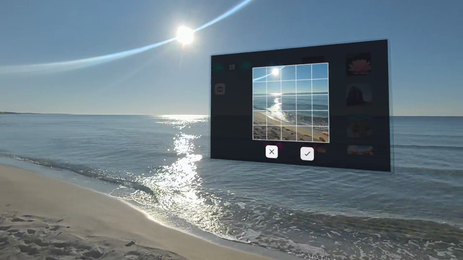 Photo capture with a 4x4 grid